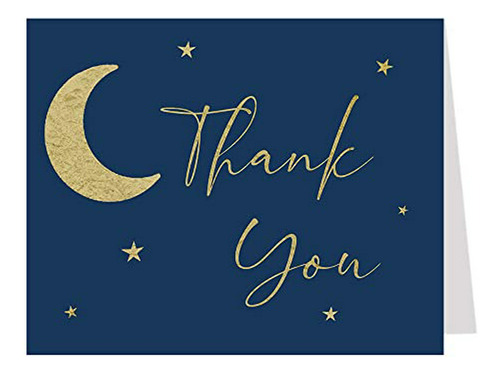 Twinkle Little Star Thank You Cards Star And Moon Over The M