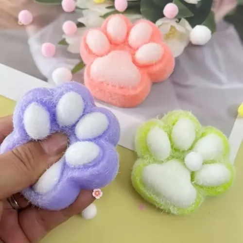4 Squishies De Pata De Gato – Juguetes Antiestrés De Gel Y Oreo
