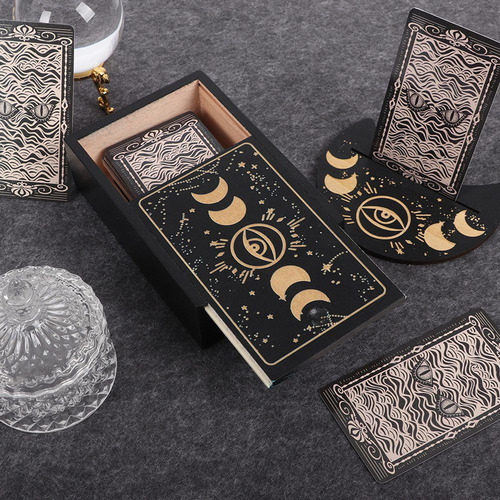 Estuche Y Soporte Para Cartas De Tarot De Madera Q7, Caja De