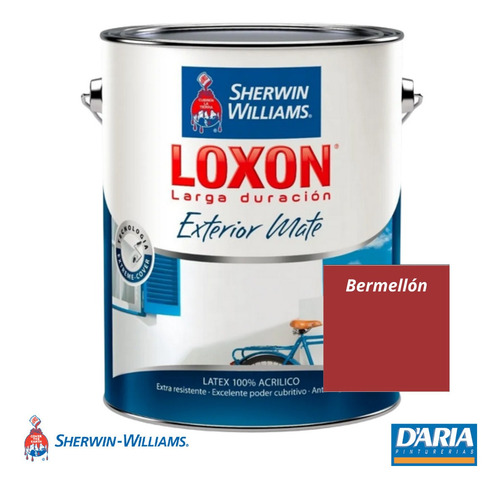 Pintura Latex Loxon Exterior Bermellón 1 L Sherwin Williams