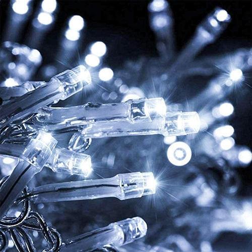 Serie Luces 20 Metros Para Decoracion Jardin Aniversario Luces Interconectables Blanco Frío