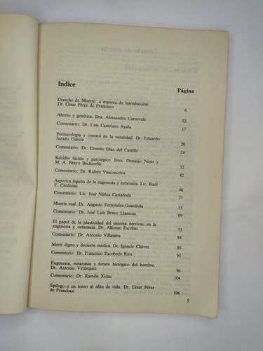 Libro Eugenesia Y Eutanasia Médicas Syntex 199s4 (Usado)