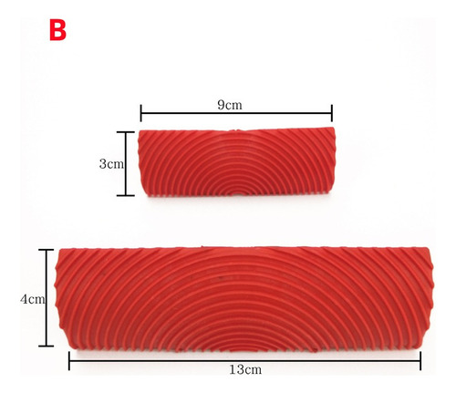 2 Moldes De Impresión De Imitación De Grano De Madera.