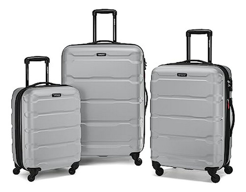 Set De Maletas Samsonite Omni Pc, 3 Piezas, Plata.