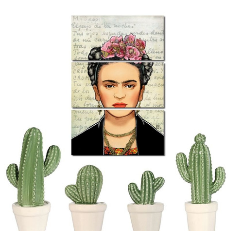 Cuadro 80x120cm Frida Kahlo Letras