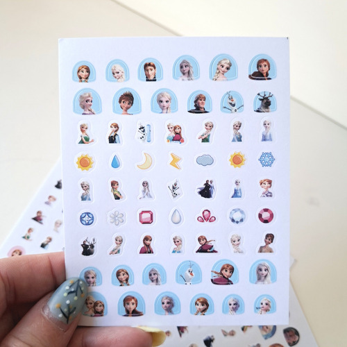Set De Planchas De Stickers Kawaii Disney Frozen Olaf Elsa