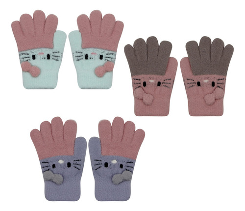 Rarityus Guantes De Invierno Unisex De 3 Pares De Guantes De
