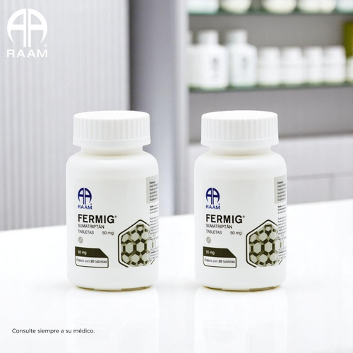 Sumatriptán 50 Mg Fermig Pack Con 40 Tabletas Raam