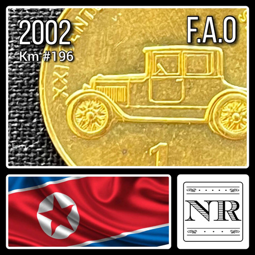 Imagen 1 de 4 de Corea Del Norte - 1 Chon - Año 2002 - Diseño Auto Km #196
