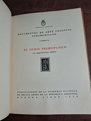 Documentos De Arte Colonial- El Cuzco Prehispanico- Ed. Anba