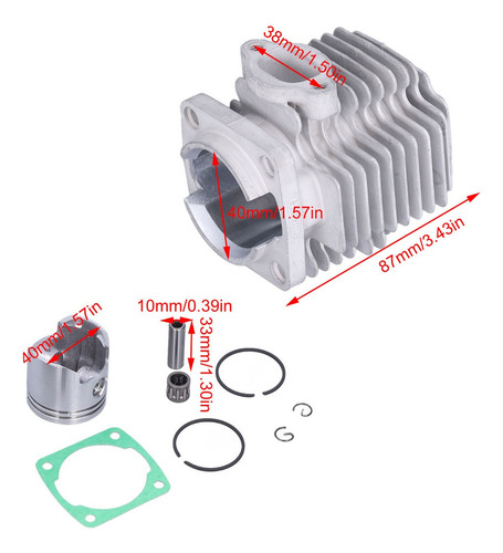 . Kit De Pistón De Cilindro For Motor De 2 Tiempos Y 49cc