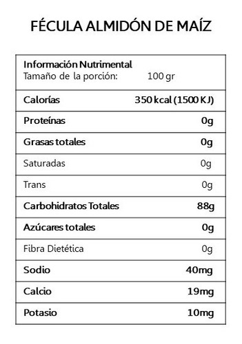 Fécula Almidón De Maíz Granel 5 Kilogramos