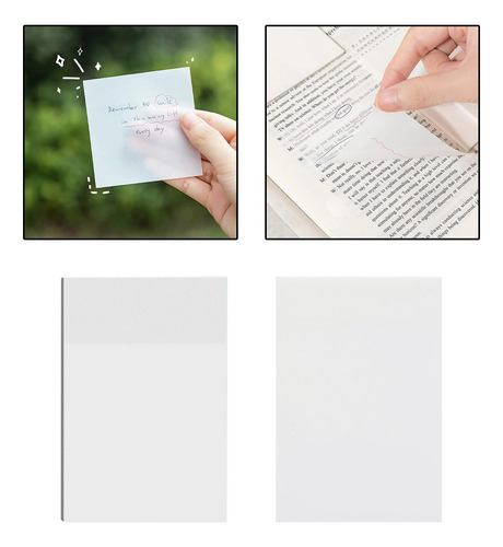 50 Hojas De Notas Adhesivas Transparentes Para Diarios, S