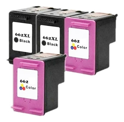 Cartuchos 662xl Preto + Color Kit 4 Cartuchos