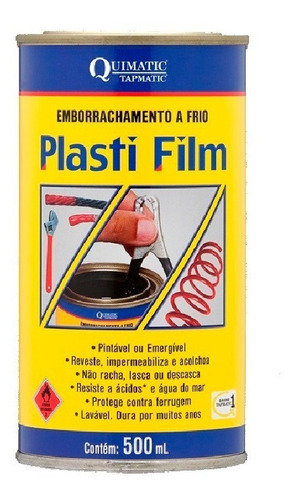 Emborrachamento A Frio Plast Film 500ml Preto Quimatic