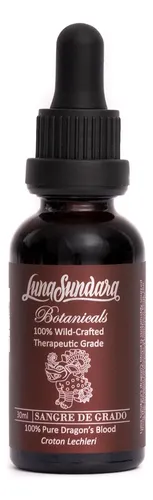 Luna Sundara Sangre De Dragón 100% Puro, De Sangre De Drago Orgánico (croton Lechleri), 1 Fl. Oz.
