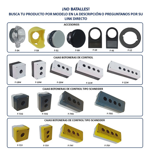 Boton Paro Emergencia Pulsador Protector C Y Anillo C 22mm