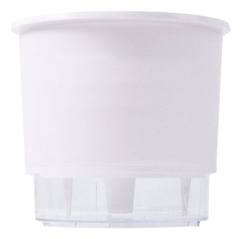 Imagem 2 de 8 de Kit 6 Vaso Autoirrigável Branco Com Suporte Parede Flores