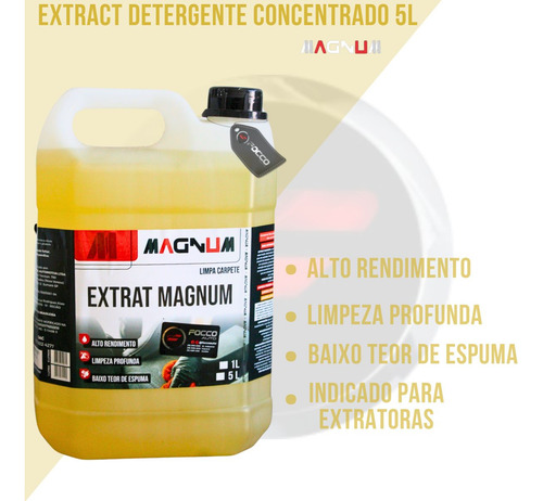 Extract Detergente P/ Extratoras Concentrado 5l Magnum