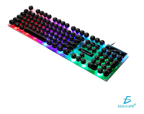 Kit De Teclado Y Mouse Alambrico Usb Luz Led Rgb Para Pc Lap