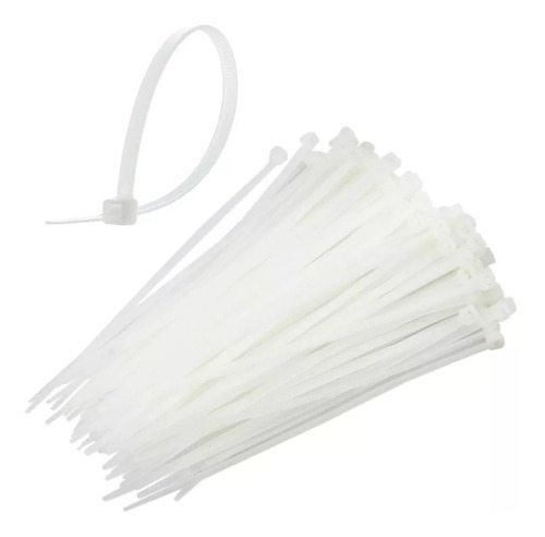 Pinza natural T40r Hellermann 175x4,0 mm (100 unidades), color blanco
