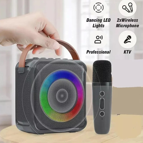 Altavoz Bluetooth Con Micrófono Portátil Karaoke