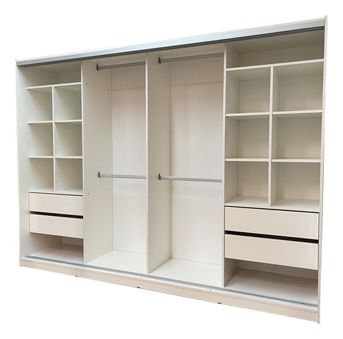 Ropero Placard Delta 2.40 X 1.80 X 0.55 (doble Cajonera) Blanco