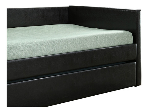 Imagen 7 de 10 de Cama Abatible, Hermosa Cama Canguro Tacto Piel Negro, Daybed