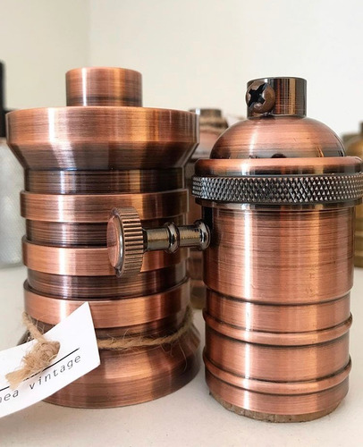 Imagen 6 de 8 de Portalampara Metalico Rocket Calidad Bronce O Cobre