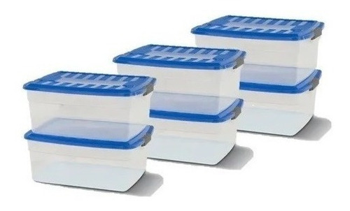 Caja De Plastico Organizadora 17 Lts Colombraro Pack X 6 Prm