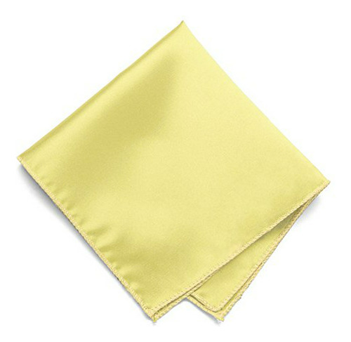 Pañuelo De Bolsillo De Color Liso Amarillo Mantequilla Tiema