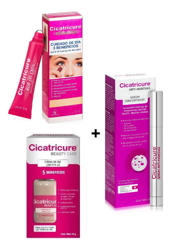 Cicatricure Beauty Care + Serum Antimanchas + Roll On Ojos