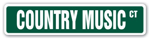 Signmission 4  X 18  Cartel Aluminio Musica Country