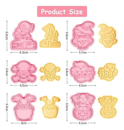 A Kit 6 Pzs Cortadores De Galletas Moldes Repostería