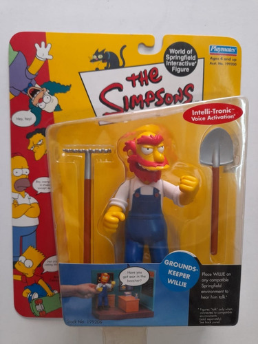 Jardinero Willie. Los Simpsons Playmate Nuevo Con Accesorios