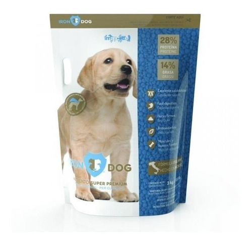 Alimento Perro Cachorro Super Premium 3 Kg Iron Dog