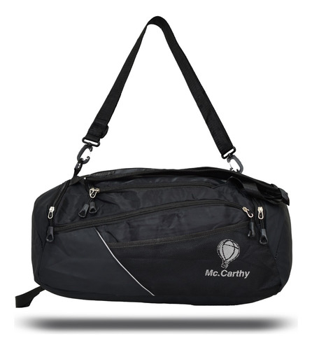 Maletín Deportivo Con Zapatera Nylon Mccarthy Md-1 Unisex Color Negro