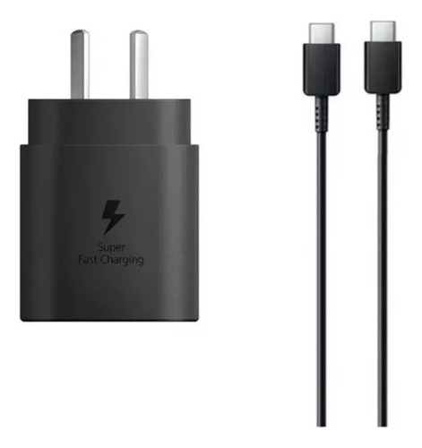 Cargador Super Rapido 45w Para Samsung A16 S23 S24 S25 Ultra Negro