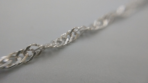 Imagen 6 de 7 de Cadena De Pura Plata Fina Ley .925 50cm X 3mm Tejido Torzal