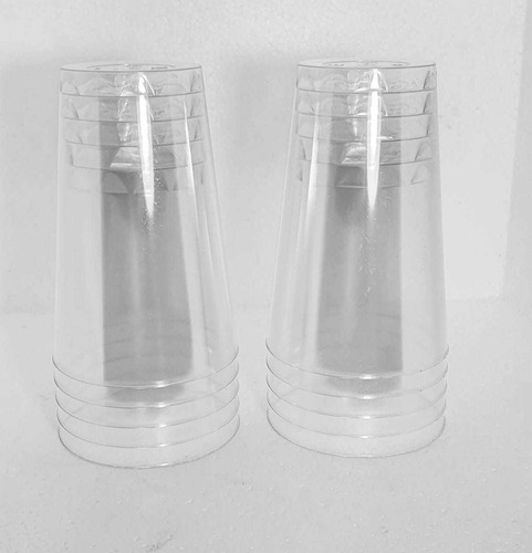 Imagem 1 de 1 de Copo Acrílico Resistente 300ml Cristal Transparente - 10 Un