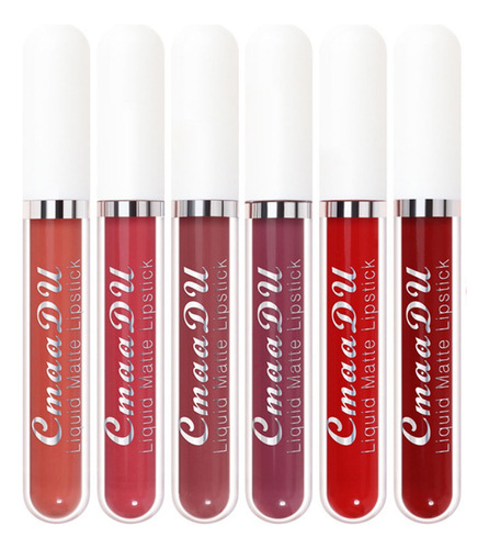 Juego De 6 Cajas De Brillo Labial De Color Cmaadu18