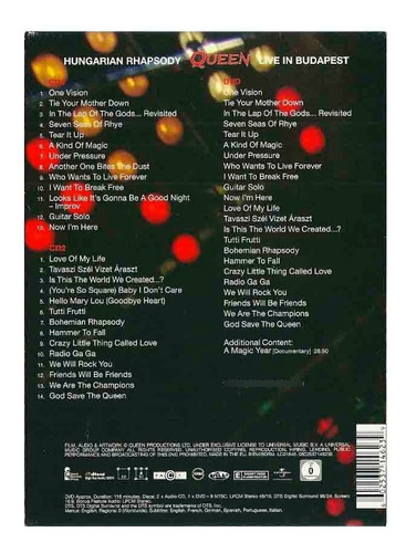 Cd + Dvd Queen Live In Budapest Novo Importado Lacrado + Nfe