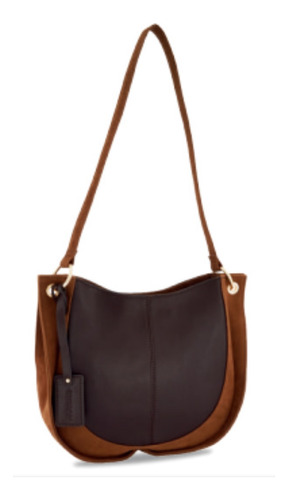 Bolsa De Mano Chocolate De Hombro Chica 24x30x8 Andrea