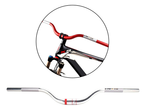 Manillar De Bicicleta Bmx Extra Largo Down Hill 720mm Plata