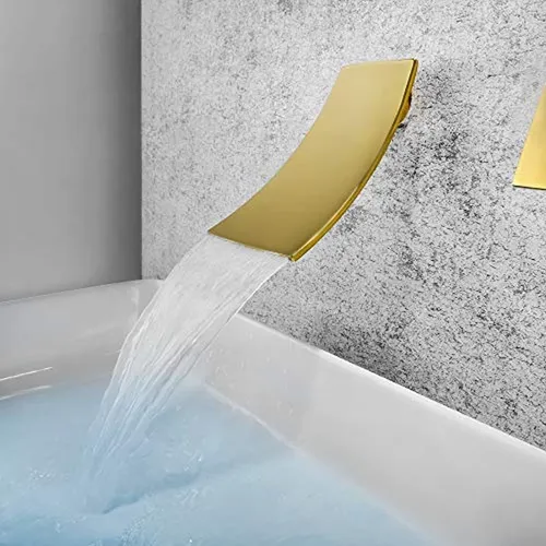 Grifo Montado En La Pared Para Baño Cascada Lavabo Grifo De