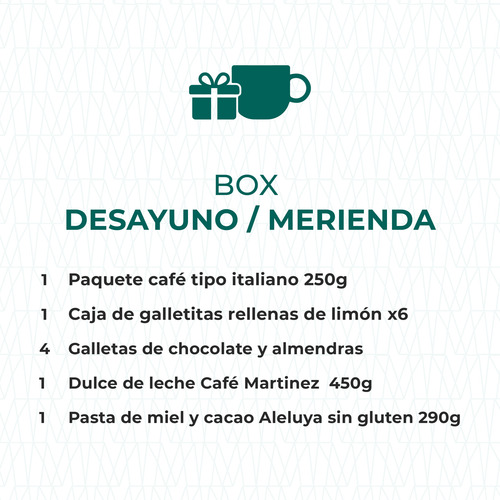 Combo Caja Café Y Dulces Box Café Martínez