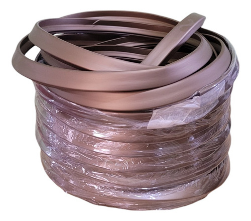 Burlete U Pvc Simil Hierro Para Espejos Dorado Liso