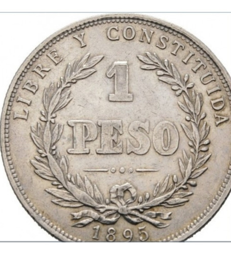 1 Peso Plata 1895 Uruguay Compro
