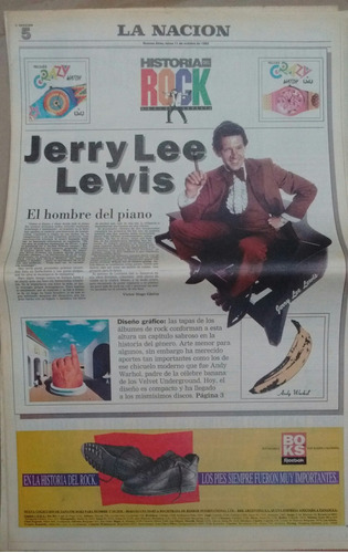 Suplemento La Nación Historia Rock 10/1993 J Lee Lewis Blues