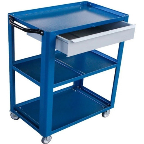 Imagem 3 de 4 de Carrinho Porta Ferramentas Multiuso Com Rodas Azul Fercar